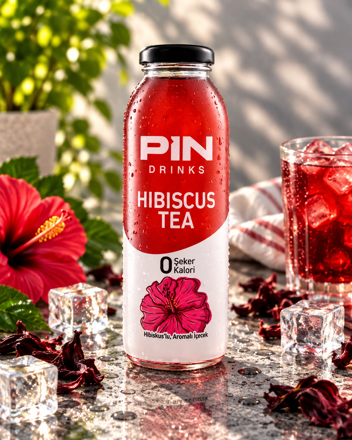 PİN CAM HİBİSCUS TEA